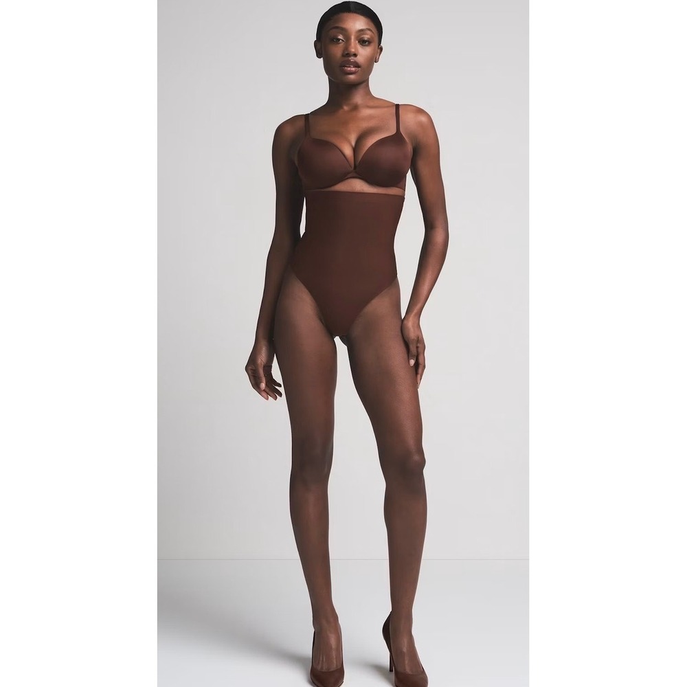 SKIMS Core Control High-Waisted Thong Cocoa Brown PN-THG-7114W Size XS NWT